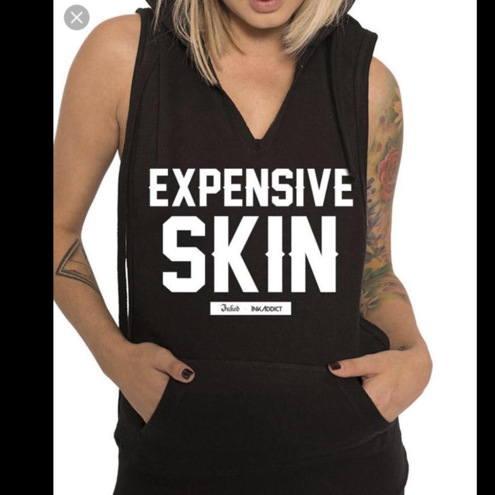 Expensive Skin - InkAddict Sleeveless Hoodie